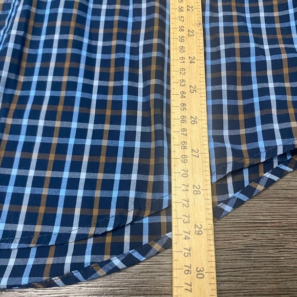 Arrow 1851 Men's Tall Hamilton Poplins Long Sleeve Button Down Plaid Shirt, M - Picture 5 of 5